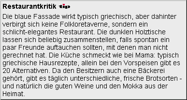 Die Restaurantkritik aus dem Magazin "tip - Berlins Speisekarte"